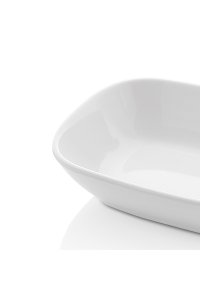 Alezy 577 Göreme Melamine Thermostar Garnish Plate 12X8 cm White