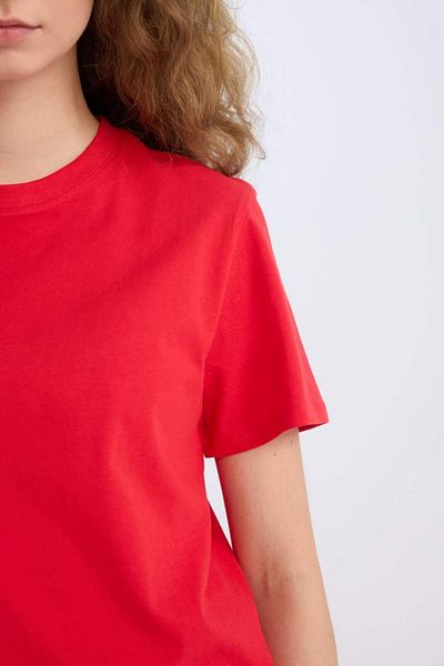 DeFacto Women's Short Sleeve T-Shirt D9592Ax/Rd117 Red