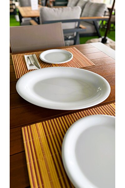 Alezy 630 Göreme Melamine Thermostar Arya Boat Plate 39,5X30,5 cm White