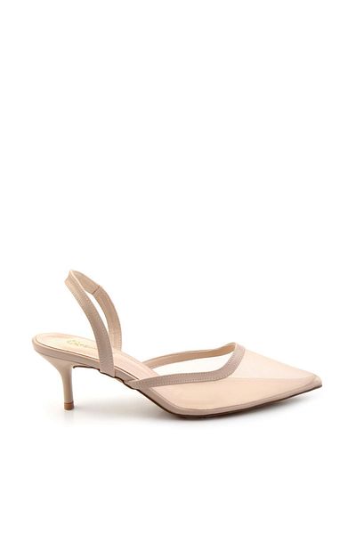 Bambi Beige Women's Classic Heeled Shoes K01209310522