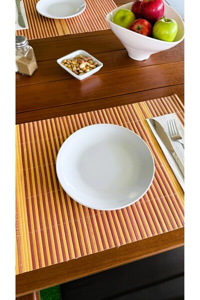 Alezy 585 Göreme Melamine Thermostar International Service Plate 19 cm White