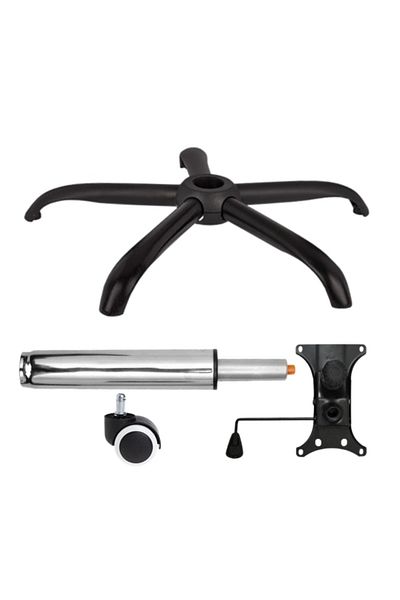 Depox Set de placă de echilibru metalică 20 cm x 15 cm, rolă universală, bază și cilindru cu piston, scaune de birou