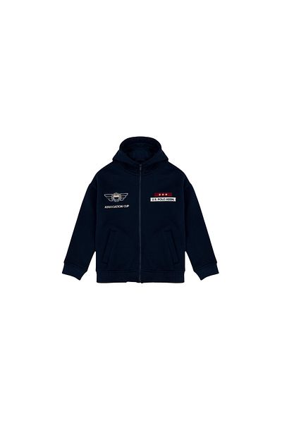 U.S. Polo Assn. Boy's Navy Blue Hooded Sweatshirt