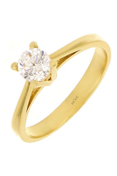 MOHI Fine Jewellery 14k yellow gold solitaire engagement ring