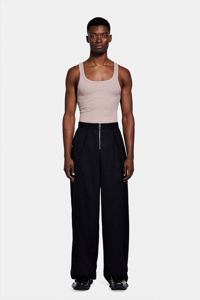 LOUIS GABRIEL NOUCHI ΜΕΓΑΛΟ ΠΑΝΤΕΛΟΝΙ ΜΕ ΦΕΡΜΟΥΑΡ ΜΠΡΟΣΤΑ - - ΜΑΥΡΟ, XS