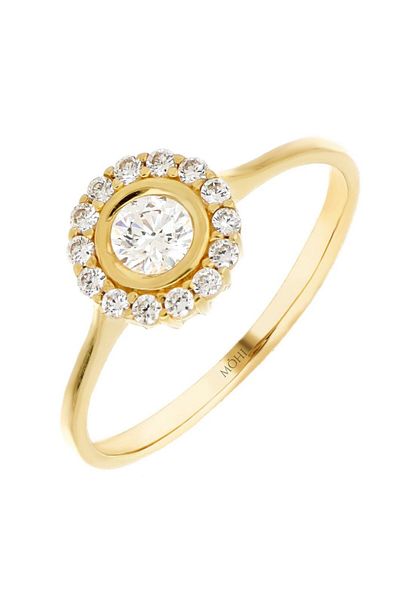 MOHI Fine Jewellery Inel model pietre din aur galben de 14k