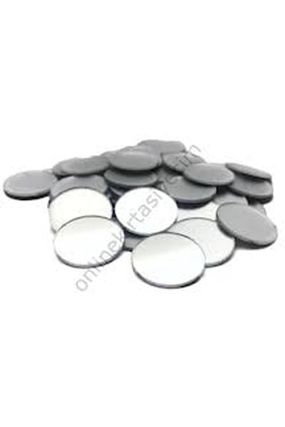 Proton 1,2 см кръгло огледало от плексиглас с лепило за мозайка, сребрист цвя...