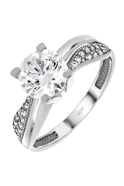 MOHI Fine Jewellery Inel de logodna din aur alb de 14k