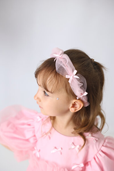 Baby Berry Baby store Kız Bebek Çocuk Fiyonklu Tül Detaylı Taç