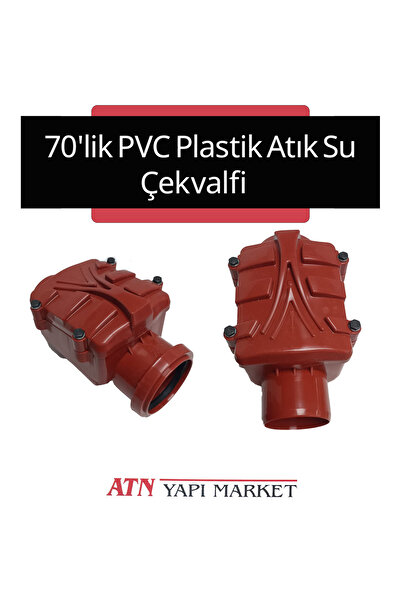 LUX WARES 70'lik PVC Plastik Atık Su Klepeli Çekvalf – Geri Akış ve Koku Önleyici