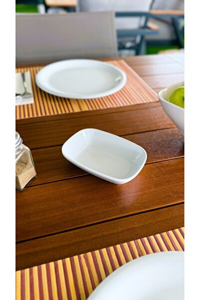 Alezy 578 Göreme Melamine Thermostat Garnish Plate 14X10 cm White