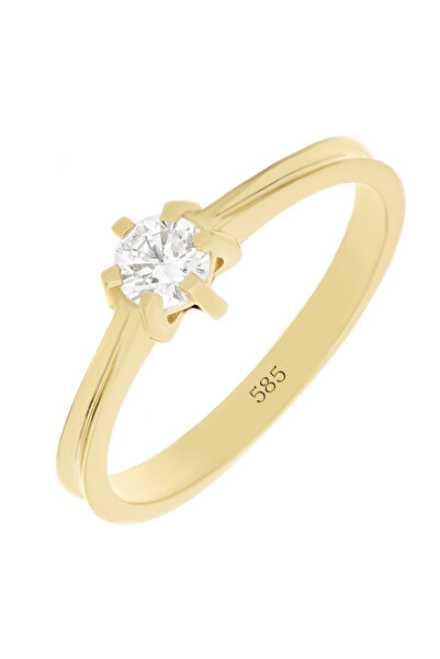 MOHI Fine Jewellery Inel de logodna din aur galben de 14k