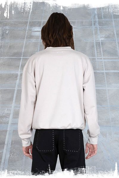 ISNURH COLLAGE CREWNECK SWEATSHIRT - ISNURH - BEIGE, XL