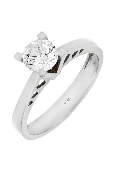 MOHI Fine Jewellery Inel de logodna din aur alb de 14k