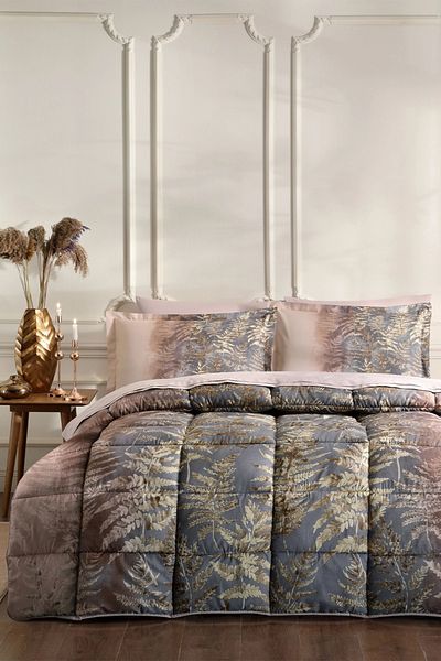 Özdilek Özdilek Ranforce Double Sleeping Set-Brisa Folha Powder