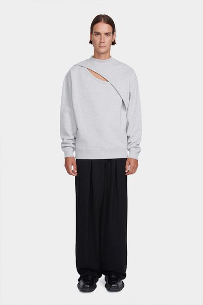 LOUIS GABRIEL NOUCHI LACERATION BLOUSE - LOUIS GABRIEL NOUCHI - GREY, M
