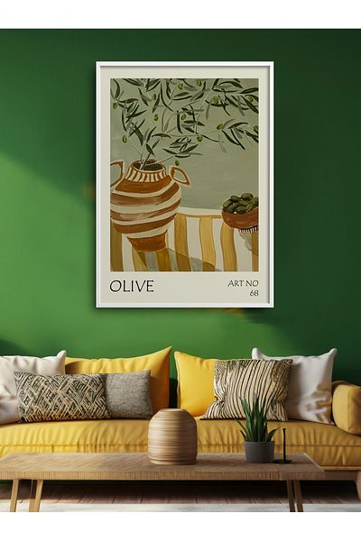 HOMEPACK Single Wooden Framed Painting Single Piece Poster Painting Tk701-1