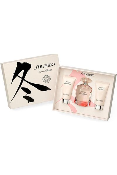 Shiseido Ever Bloom Gift Set, Eau De Parfum, 50ml Eau De Parfum 50ml Body Lotion 50ml Shower Gel
