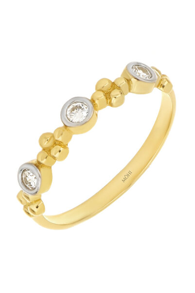 MOHI Fine Jewellery Inel din aur galben si alb de 14k