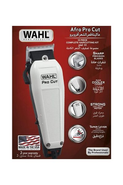 Wahl Afro Pro Cut Hair Clipper – Model 9247-1627 – Professional Corded Clipper for Thick,