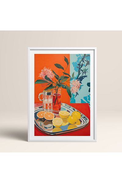 HOMEPACK Single Wooden Framed Painting Single Piece Poster Painting Tk198-1