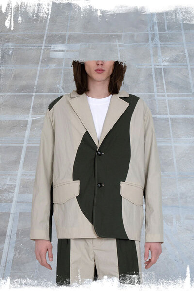 ISNURH JACKET 50-50 BLAZER - - BEIGE, M
