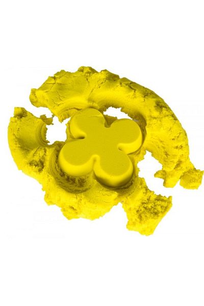 indiggo Kinetic Sand, Easy to Shape, Premium Quality, Indiggo, 1000g Bag, Yellow
