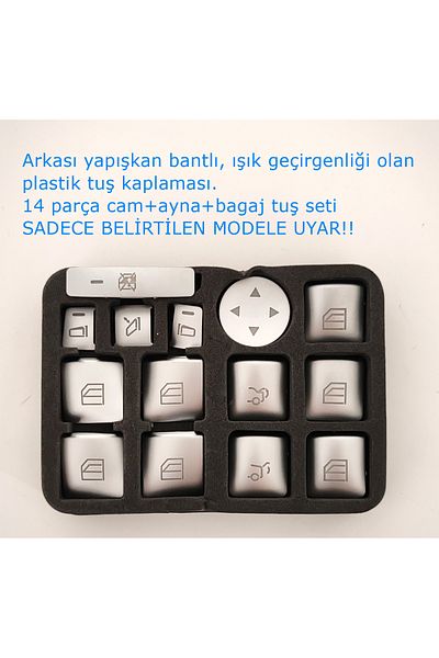 GCP German Car Parts W212 Glass Key Cover Set - W212 Button Cover Set