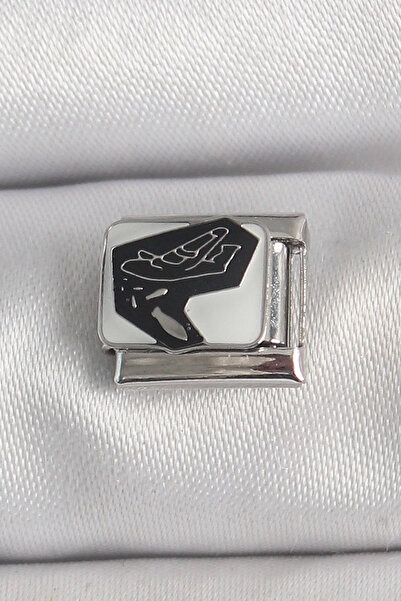 CT STONES 316L Steel Silver Color White Black Airplane Embroidered Portrait M...