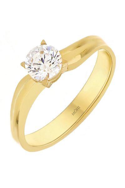 MOHI Fine Jewellery 14k yellow gold solitaire engagement ring