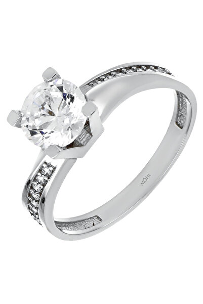 MOHI Fine Jewellery Inel de logodna din aur alb de 14k