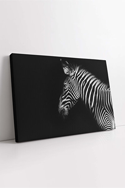 KOSS Dijital Tablou cu zebră, pictură alb-negru, pânză naturală, imprimare HD decorativă cu zebră, calitate premium