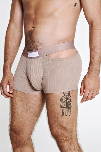 LOUIS GABRIEL NOUCHI SIGNATURE BOXERS - LOUIS GABRIEL NOUCHI - BEIGE, S