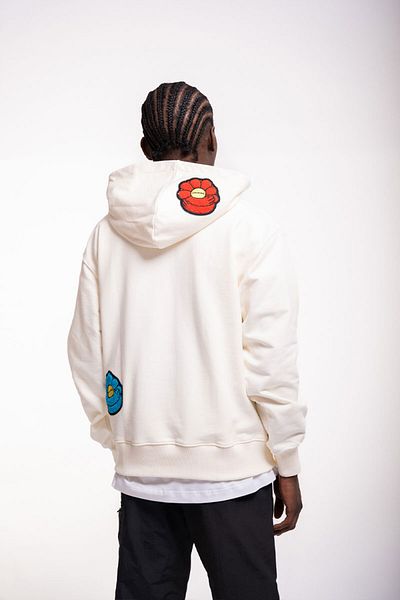 ISNURH Flowerburst Sweatshirt - - Cream, L