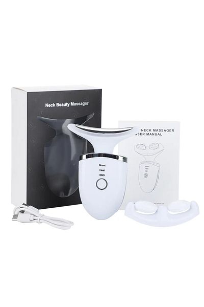 Influential Tech 4-in-1 Smart Facial Device with Roller, EMS, Heating, Vibration, 400mAh, Anti-Aging Care