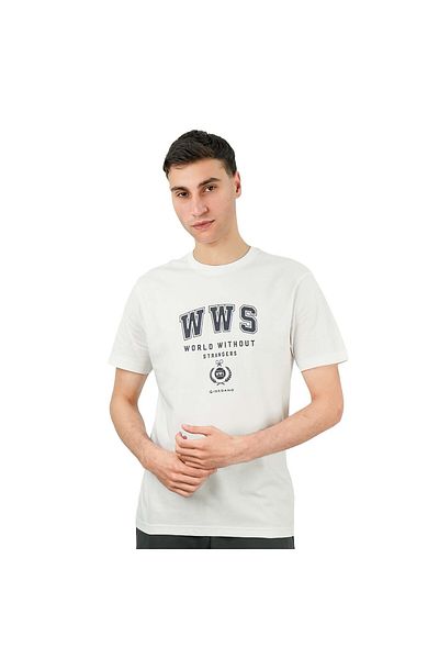 Giordano Men's World Without Strangers Print Tee - Slim Fit, Crew Neck, Cotton