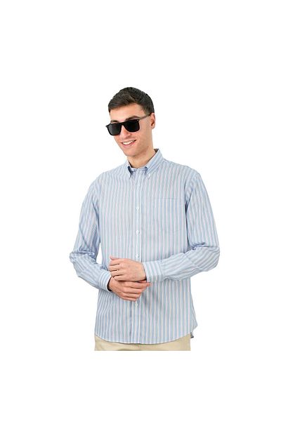 Giordano Men's Wrinkle-Free Long Sleeve Cotton Oxford Shirt