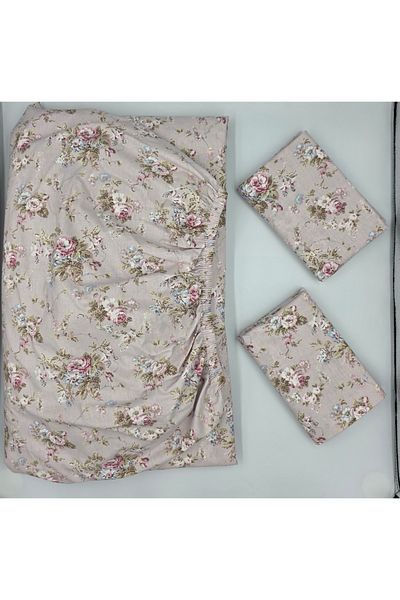 pınarhome collectıon 100% COTTON FABRIC RUBBERED SHEET+PILLOW CASE CORNER DEEP 28-30 CM SOFT FABRIC NEW SEASON