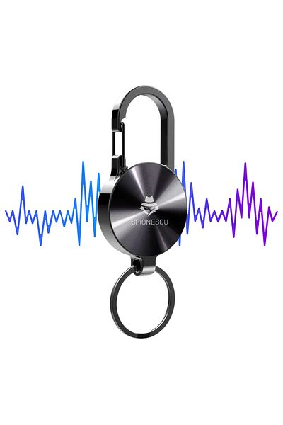 Spionescu Keychain spy recorder, S25, 120 mAh battery, 25 h autonomy, MP3 player, voice-activated recording