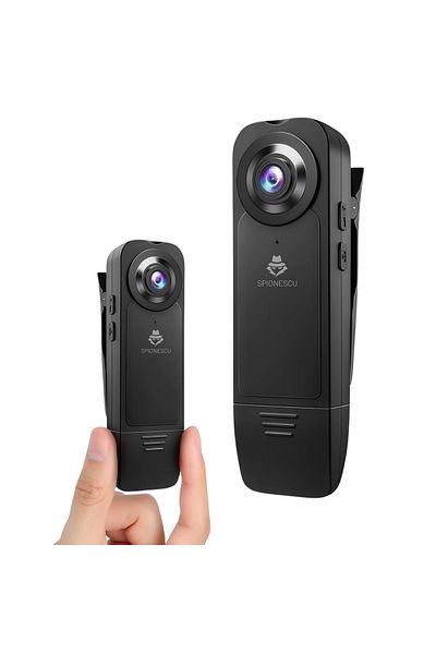 Spionescu Body camera, body cam 1080P, night vision, 1000 mAh battery, 150° wide angle, motion detection