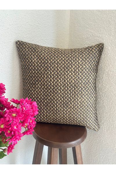 Decamor home Husă de pernă pentru salon cu sclipici aurii negru Model3