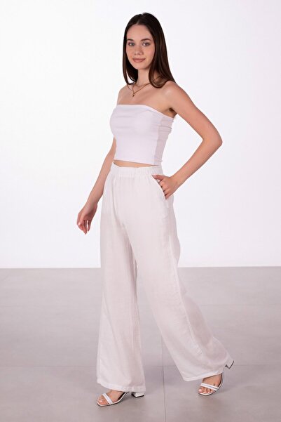 BARRELS AND OIL Muslin Loose Trousers - White