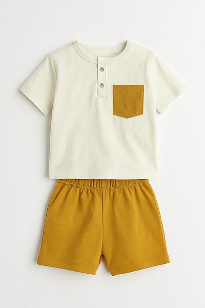 LUESS Boy's Pocket Detailed Bottom Top 100% Cotton Suit (3-4 Years 8-9 Years)