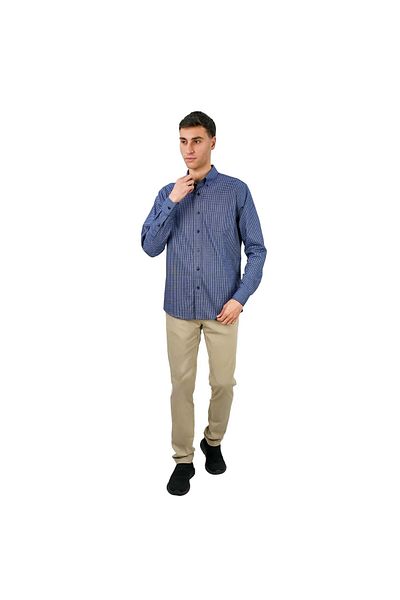 Giordano Men's Wrinkle-Free Long Sleeve Cotton Oxford Shirt