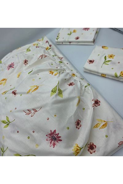 pınarhome collectıon 100% COTTON FABRIC RUBBERED SHEET+PILLOW CASE CORNER DEEP 28-30 CM SOFT FABRIC NEW SEASON