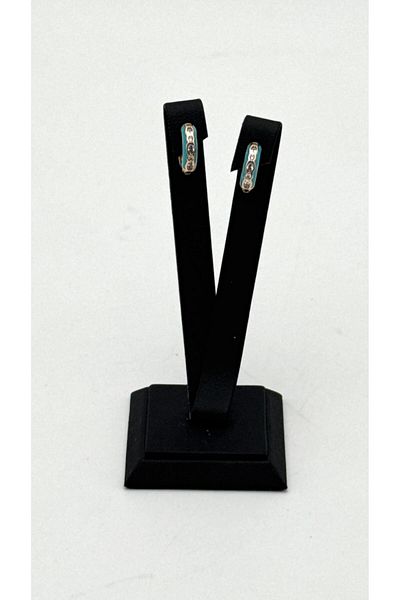 ELİOSA Blue Detail Gold (Xupıng) Tarnish-Free Steel Earrings