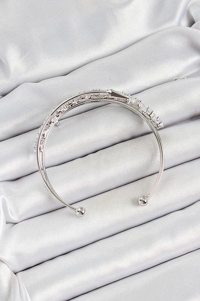 BESKAR Brass Silver Color Barley Zircon Stone Women's Bracelet
