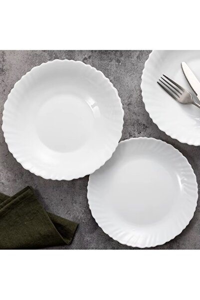 Houzi 12 Pcs Opal ware Dinner ser Microwave Dishwasher Freezer safe