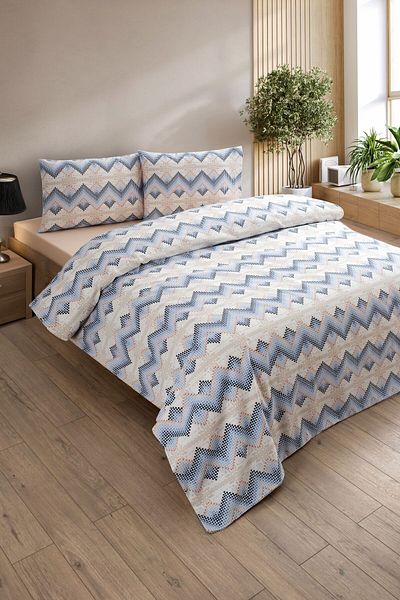 Formeya Lovely Patterned Single Duvet Cover Set - Single Duvet Cover Set with Elastic Sheet
