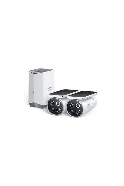 Baseus S1 Pro video surveillance kit, Wireless, 3K, IP67, Solar Panel, HomeStation H1+2 cameras